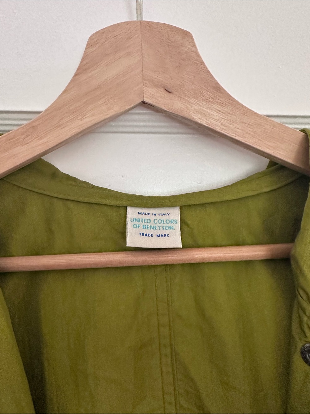 United Colors of Benetton Vintage Olive Green Anorak Parka — Made in Italy 🇮🇹 - Picture 3 of 7